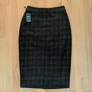 NWT Forever 21 Plaid Pencil Skirt